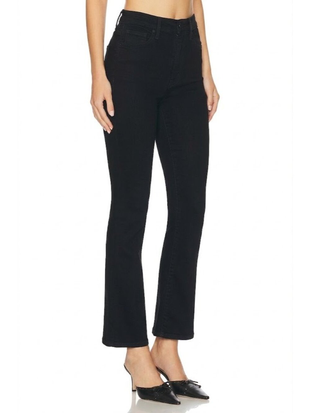 NWT Mother The Hustler Ankle in Not Guilty Black Stretch Jeans 28